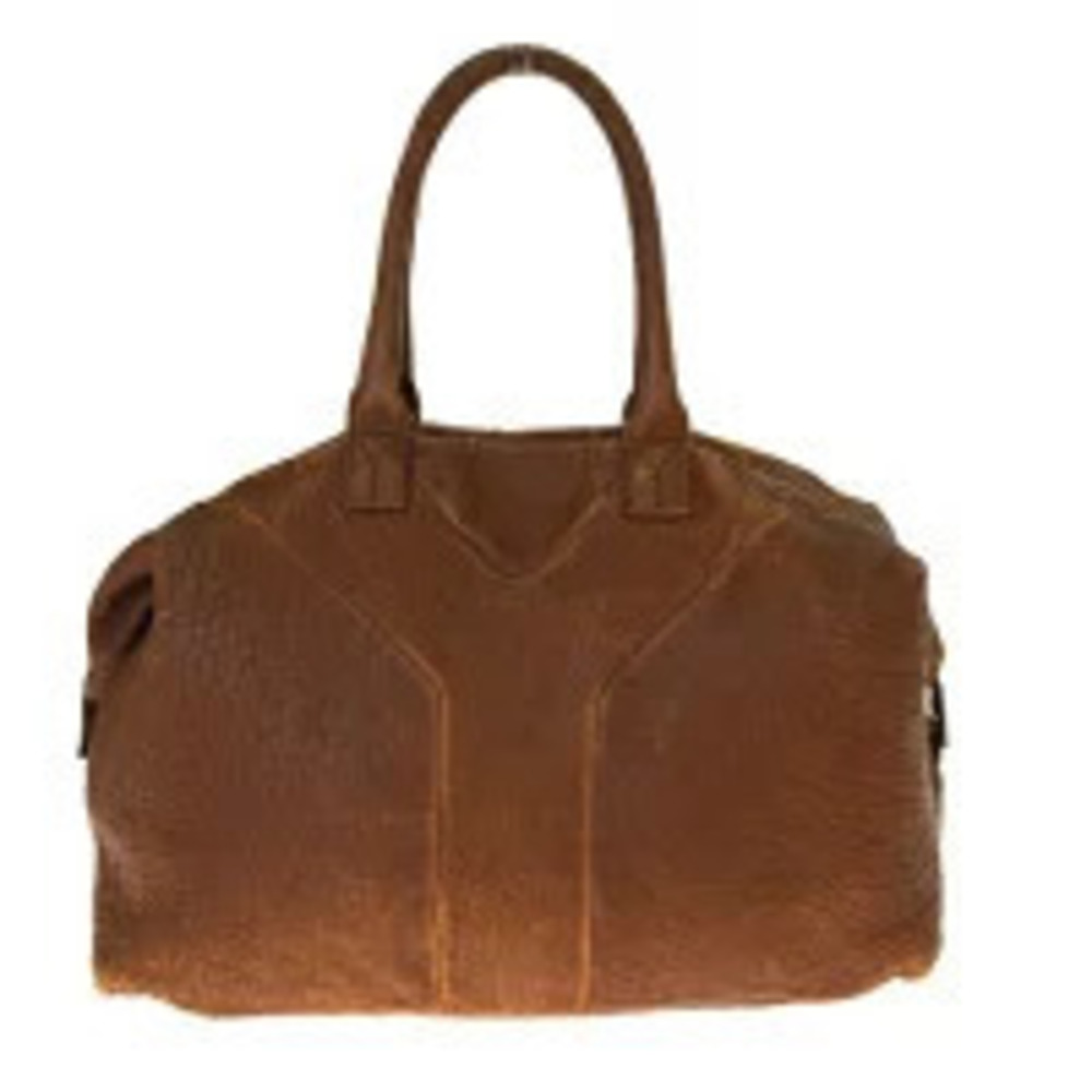 Saint Laurent Yves Muse Shoulder Bag Handbag Brown Leather